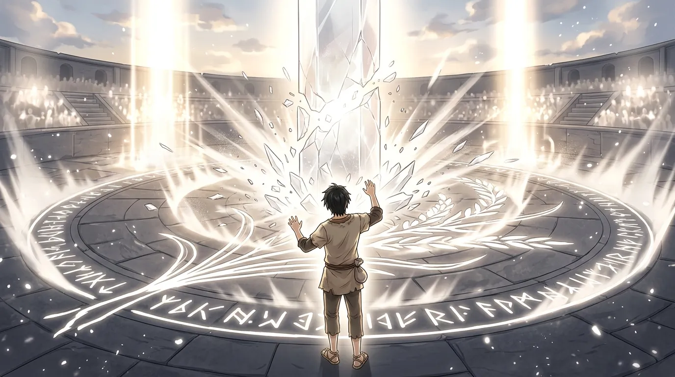 The Ritual Begins — and the Crystal Explodes illustration