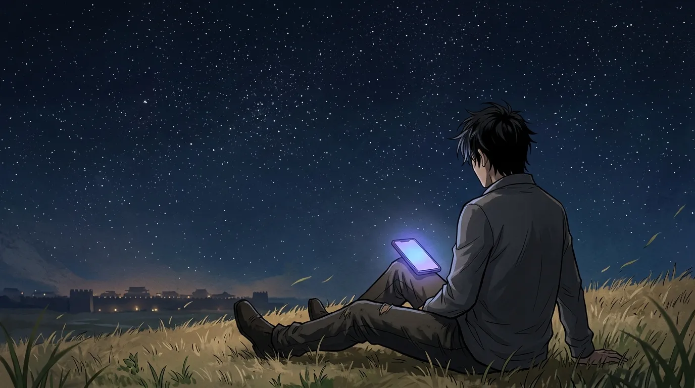 My Phone Was Watching the Stars at 3 A.M. illustration
